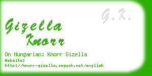 gizella knorr business card